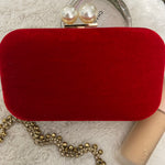 RED VELVET CLUTCH